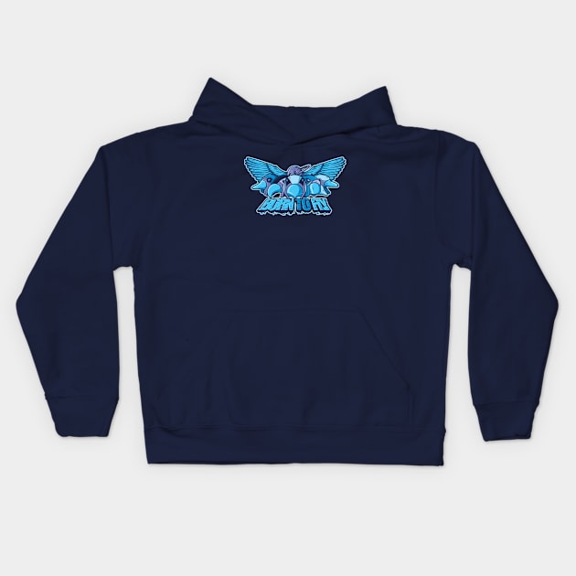 Born To Fly Kids Hoodie by LetterQ